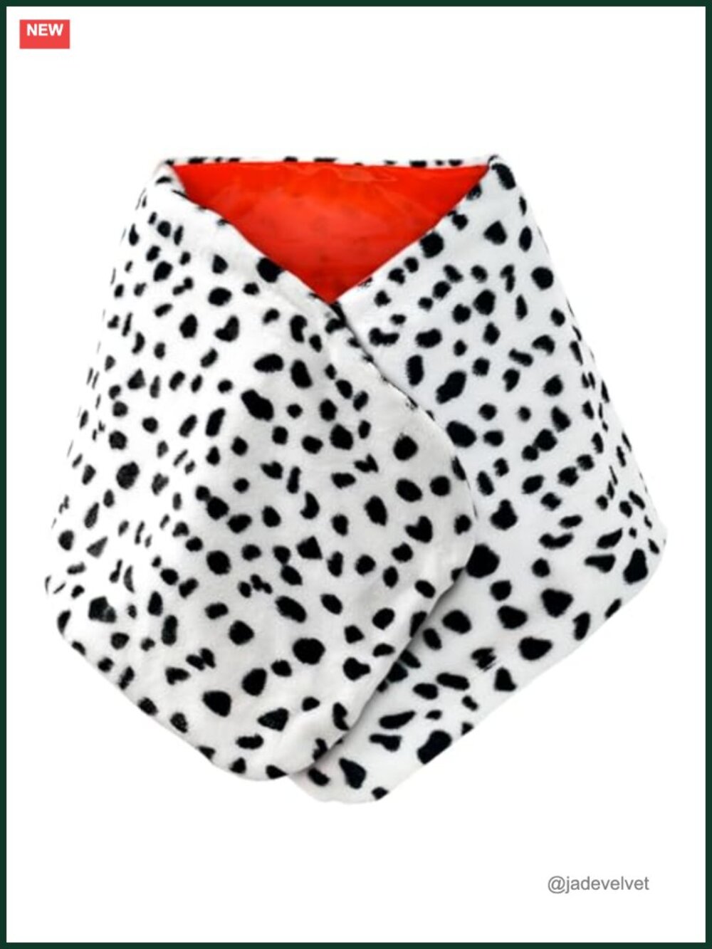 Faux Fur Polka Dot Shawl Scarf 1920s Costume Wrap One Size